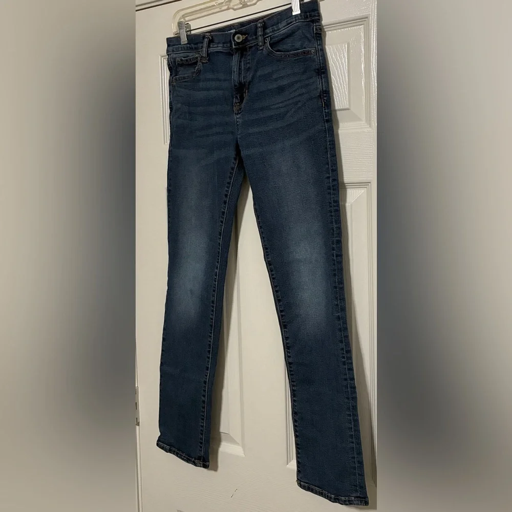 Old Navy Classic Blue Denim Jeans boys Size 16 Karate slim. Coin pocket. Casual